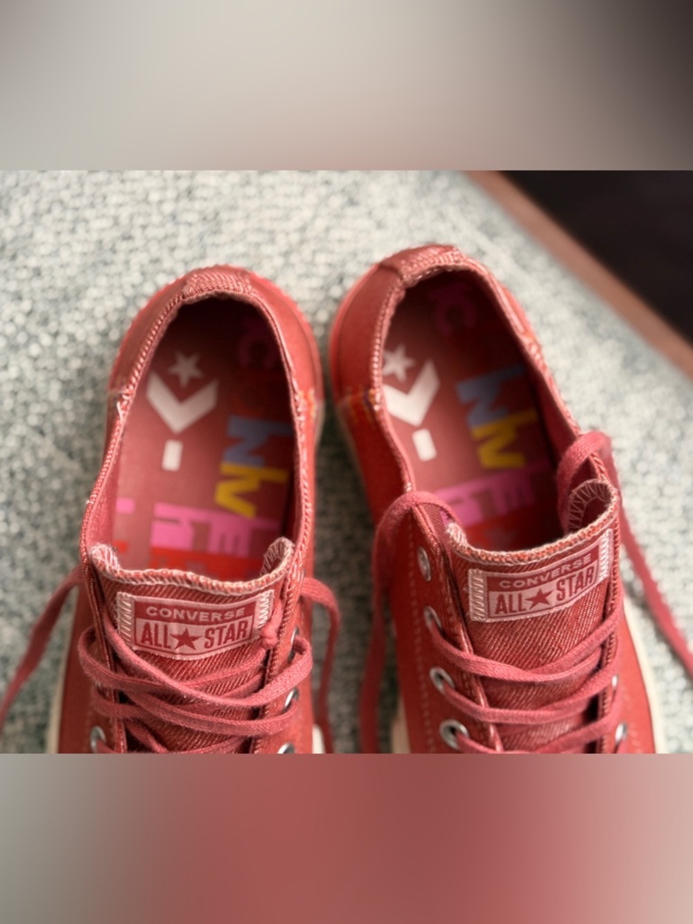 CHUCK TAYLOR ALL STAR RAINBOW PLATFORM LOW TOP PLATFORM PINK Sneaker - Picture 7 of 10